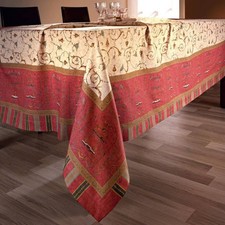 Nappe en coton bordeaux
