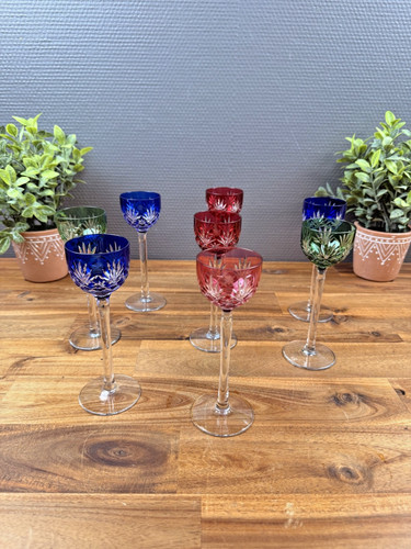 Lot verres liqueur en - à,