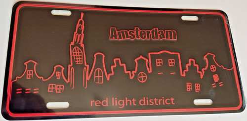 Plaque métal amsterdam red - métal,