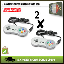 ✅ 2 MANETTES NINTENDO JEU USB RETRO SNES SUPER NES PC WINDOWS MAC RASPBERRY PI