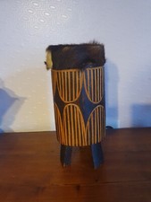 Petit tam tam africain en bois fait artisanalement vintage