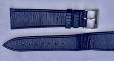 bracelet montre Morellato - lézard  - noir - vintage 20 mm -N°33