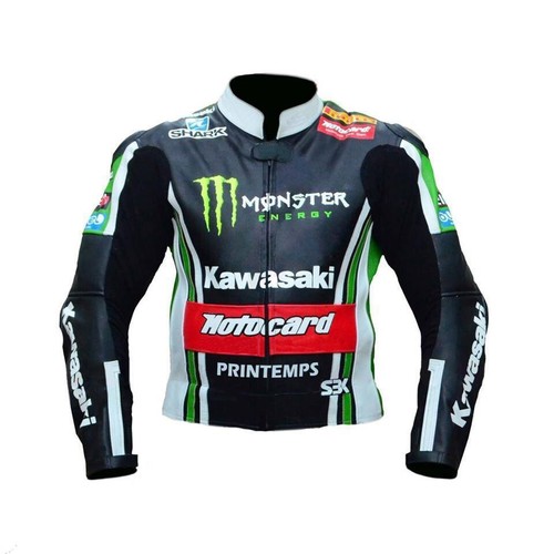 Kawasaki veste cuir moto - en,