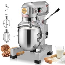 VEVOR Robot Pâtissier Commercial Batteur Mélangeur 18,7 L 3 Vitesses Boulangerie