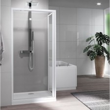 Paroi de douche pivotante et réversible - Riviera 2.0 G 88-92CM V.GR BLC NOVELL