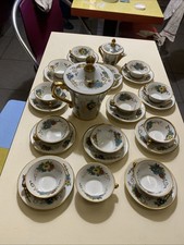 Rare  bel ancien service à café  original porcelaine fine marque la couleuvre