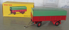 Dinky Toys 70 Tarpaulin Trailer Red & Green Original Box Made in France