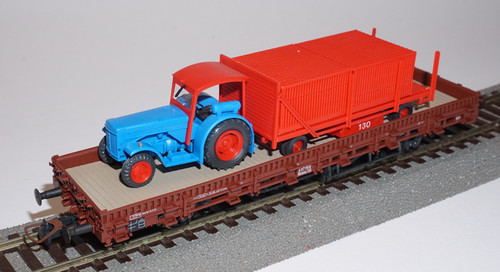 Roco wagon plat avec - wagon,