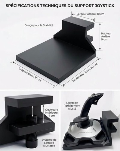 Support joystick bureau clamp - support,