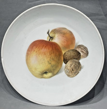 Bavaria Small Porcelain Plate Late 19th Century Apple & Nuts