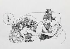 ASHLEY WOOD Proto Shunga Original Drawing on paper with certificat signed