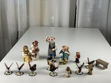 Figurine de collection lot figurines en bois et porcelaine (défaut) état...