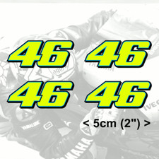 Rossi Sticker 46 FLUORESCENT YELLOW vinyl (2013)  4 x 5cm 2" stickers