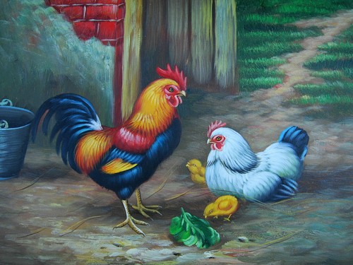 Tableau peinture huile sur - peinture,