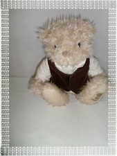 δ - Plush Bear Beige Brown Velvet Vest Giorgio Beverly Hills 2003