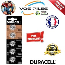 Pile bouton CR2032 DL2032 BR2032 ECR2032 EL2032 Lithium 3V 225 mAh Duracell