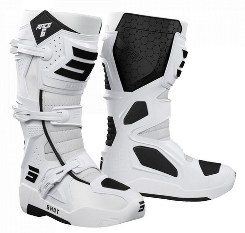 Bottes cross shot race blanc - bottes,