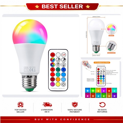 Reylax ampoule led rgbw 10w - ampoule,