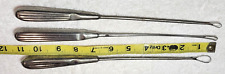 LOT of 3 Recamier Uterine Curettes 4, 2, 0 -Cpics&descript4bestInfo