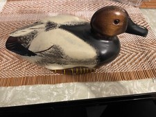 décoration canard en bois