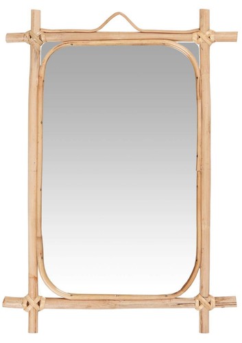 Miroir avec bord bambou - bord,