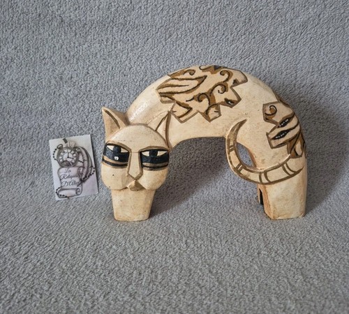 Figurine chat arrondi bois - chat, en