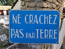 Ancienne Plaque Tôle Utilité Art Populaire Curiosité 