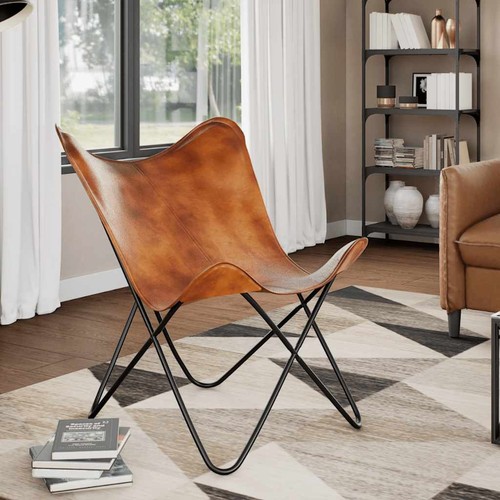 Chaise papillon cuir - chaise,