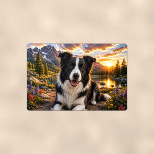 Puppy border collie - border, metal