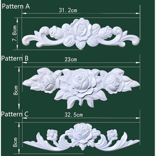 1pc orné pvc sculpté fleur - pvc,