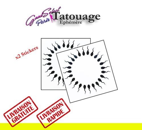 Tatouage temporaire tetons - -tetons, &