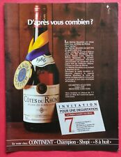 Press Advertising: Alcoholic Wine Drink CÔTES DU RHONE Micro Wave THOMSON 1987