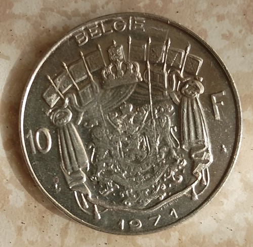 Pièce belgique francs 1971 - pièce, 10