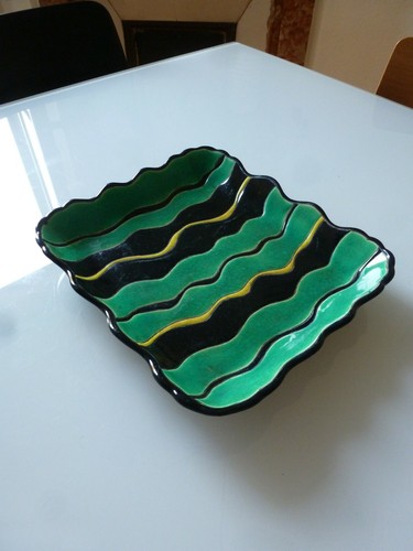 Rare longwy enamel - rare, plate