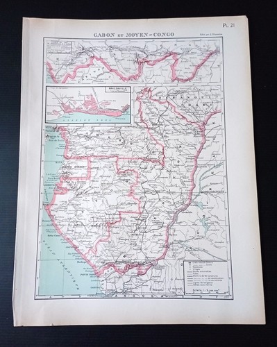 Carte géographique gabon - carte, et