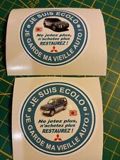 Sticker autocollant Mitsubishi Pajero  je suis écolo je garde ma vieille auto 