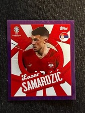 STICKER TOPPS UEFA EURO 2024 PURPLE PARALLEL LAZAR SAMARDZIC SERBIA # SRB PTW