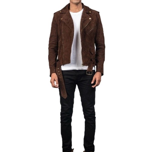 Veste cuir suédé agneau - veste, en