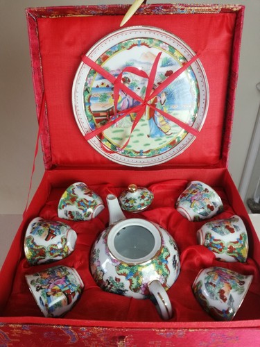 Coffret ancien théière - , tasse