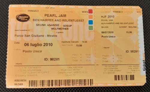 Ticket billet concert - ticket,
