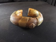 Antique Bronze and Copper Finely Chiseled Slave Bracelet 19th Century »