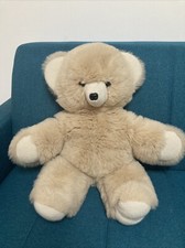 Large Beige Teddy Bear History Ellipse Made in France Vintage