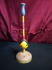 Ancien jeu d'adresse en bois - Jeu des Anneaux - 33cm