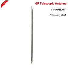 5.6M/18.4FT GP Telescopic Antenna for Ham Radio Users to DIY SW / Yagi Antenna