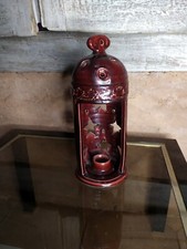 CERAMIC LES CYCLADES D'Anduze Ceramic Tealophore Ox Blood Candle Holder