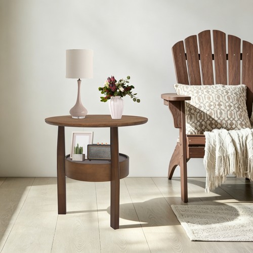 Solid wood round - wood, table