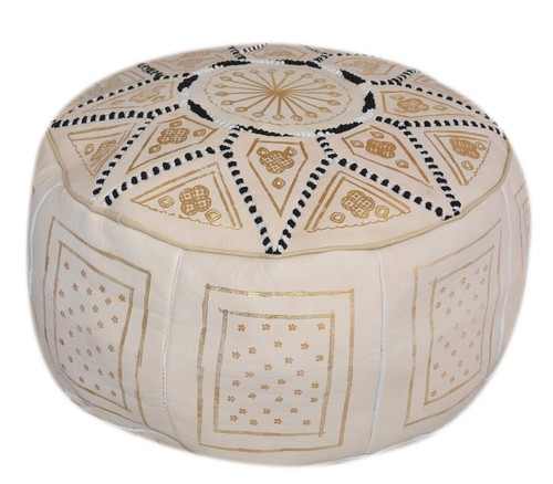 Pouf moroccan hassock leather - ,