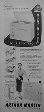 ADVERTISEMENT ARTHUR MARTIN ELECTRIC OVEN TOP MULTIGAZ THE STOVE MIXED OVEN
