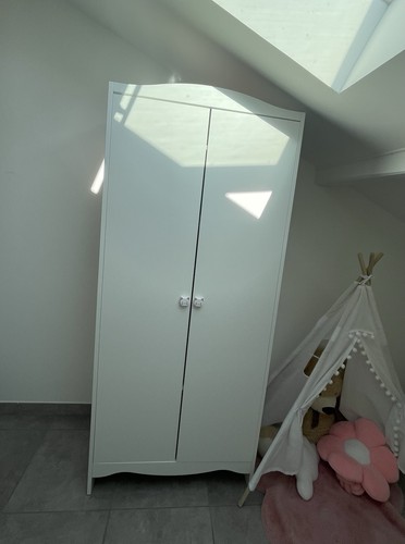 Armoire enfant portes blanc - armoire,