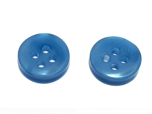 Boutons acrylique bleu - acrylique, rond